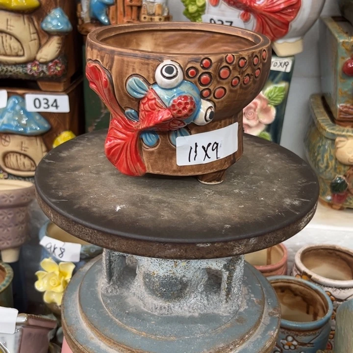 紫砂花盆粗陶材质多肉花盆