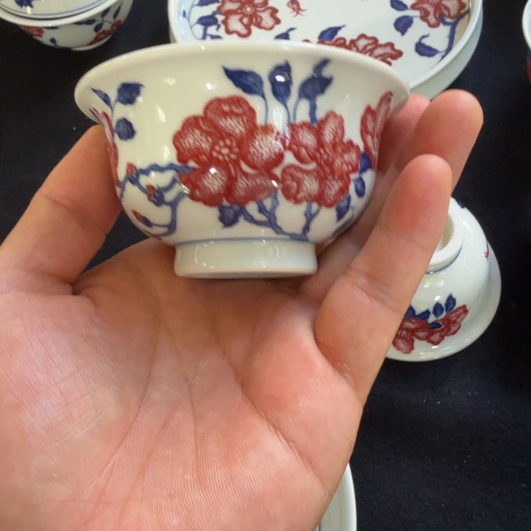 青花釉里红压手杯啦啦啦啦啦啦