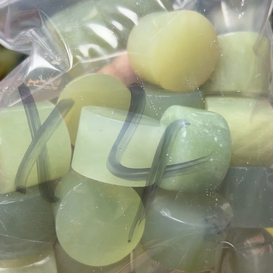 用***6蛇纹石玉未镶嵌岫玉手镯心，平安无事牌