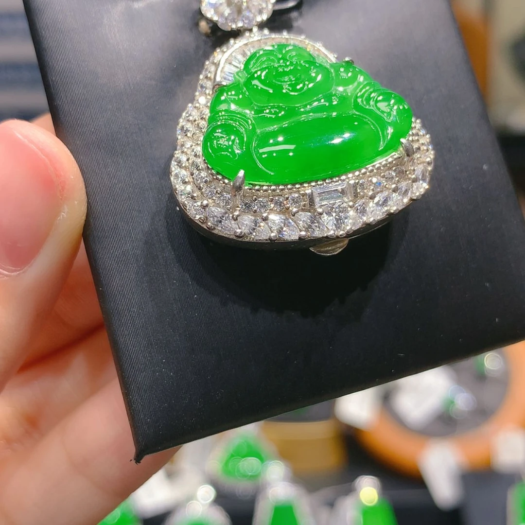 【闪购商品】颈饰银S925镶嵌翡翠3柒姐