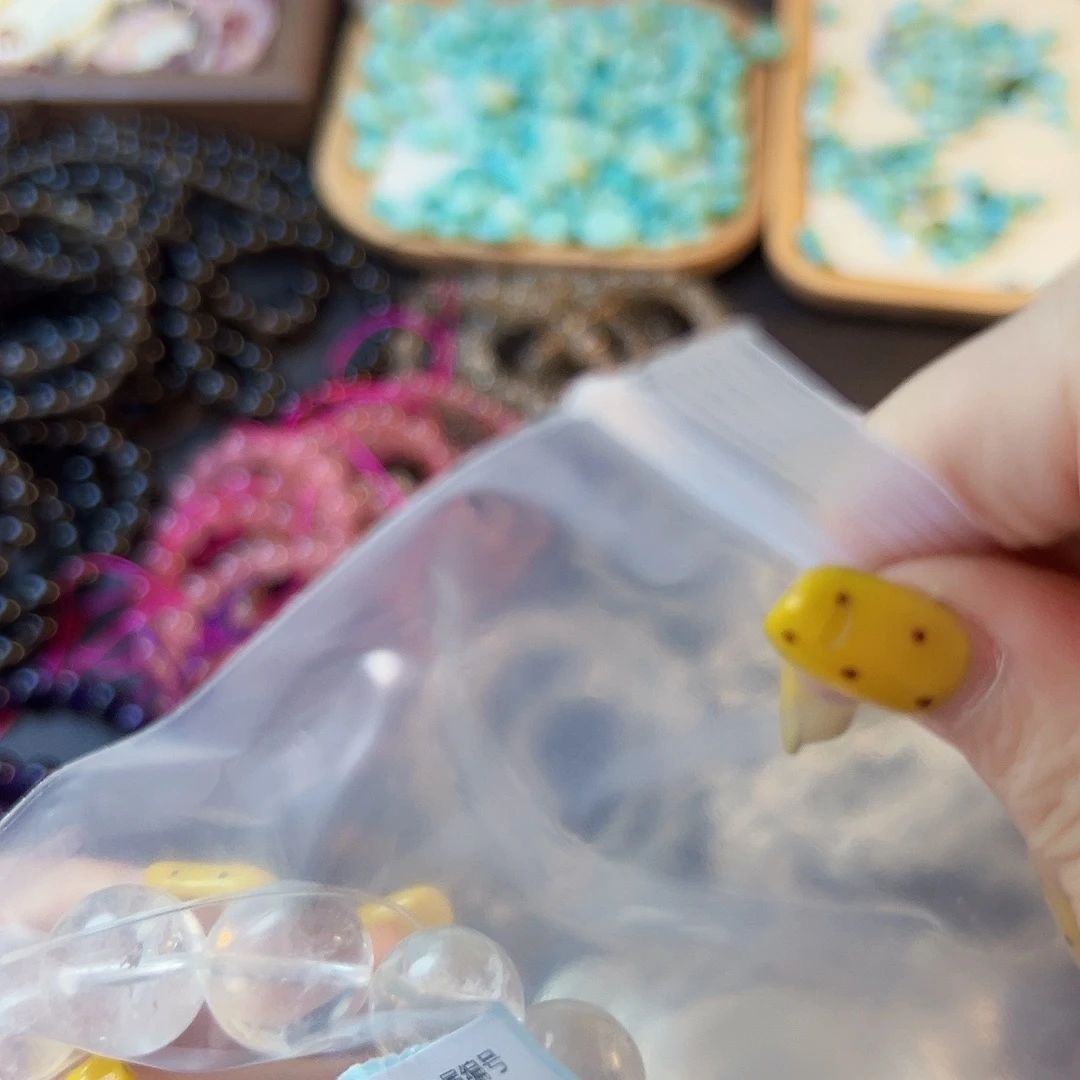 冰***儿合金黑曜岩手链和你妈妈