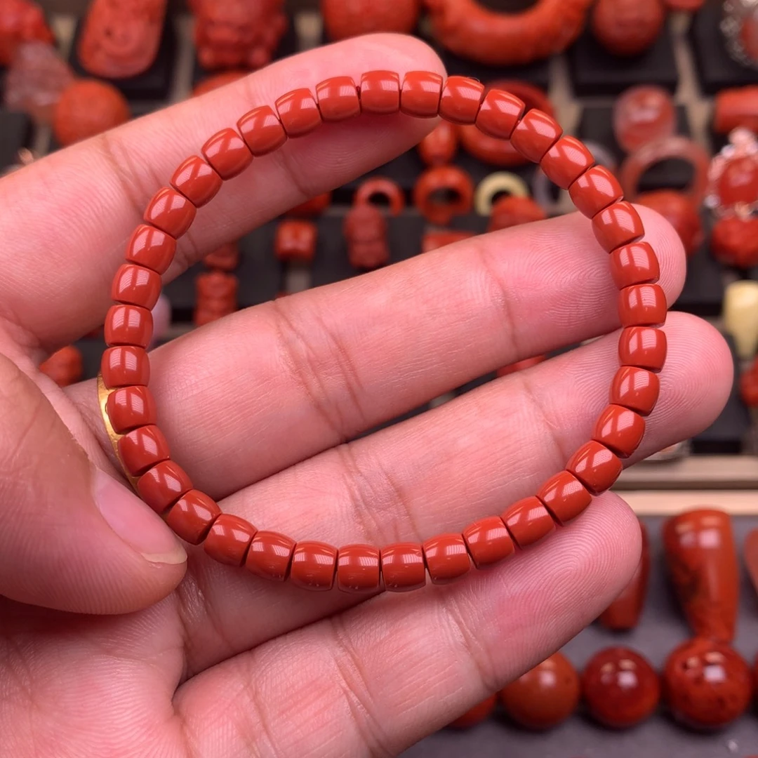 南红玛瑙未镶嵌精工直切手串