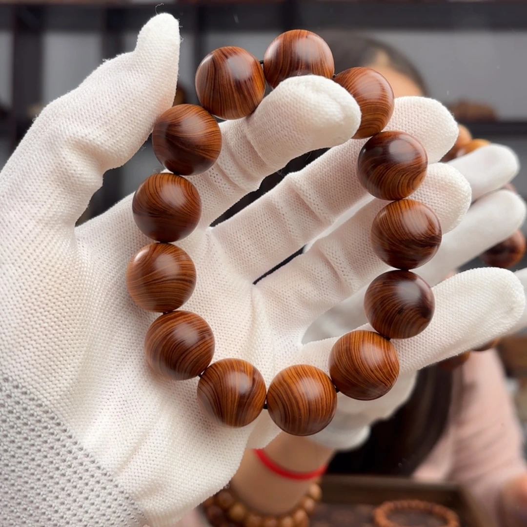 柏木（崖柏）手串/手链 黑油虎皮乱纹1.8板根料薄荷甜37.3