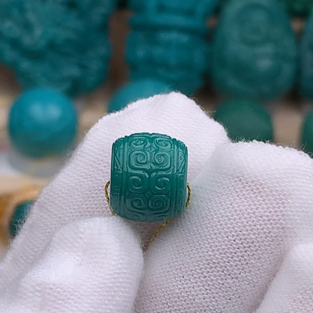 未镶嵌绿松石珠宝奇石11.5mm