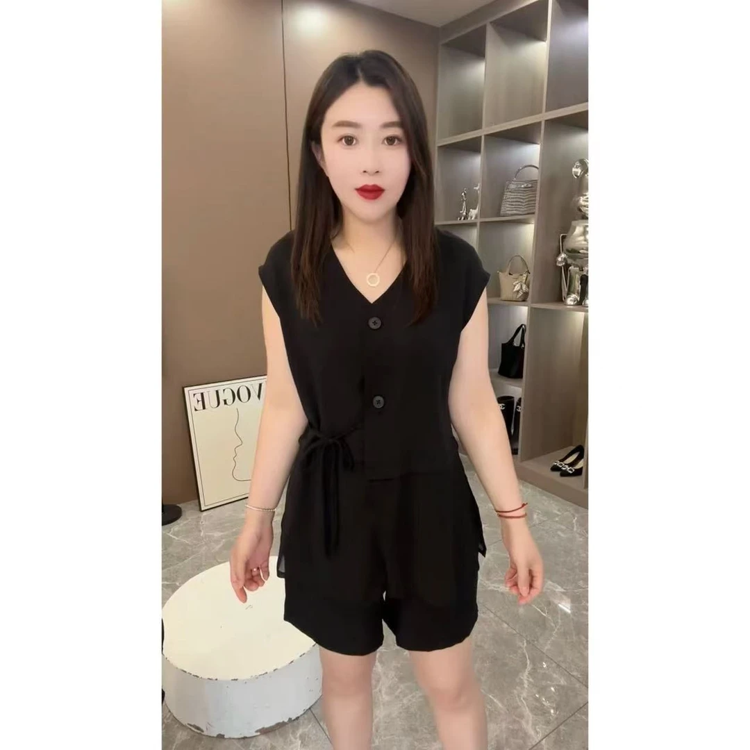 【夏季新款】时尚简约轻奢百搭显瘦套装(上衣+裤子)