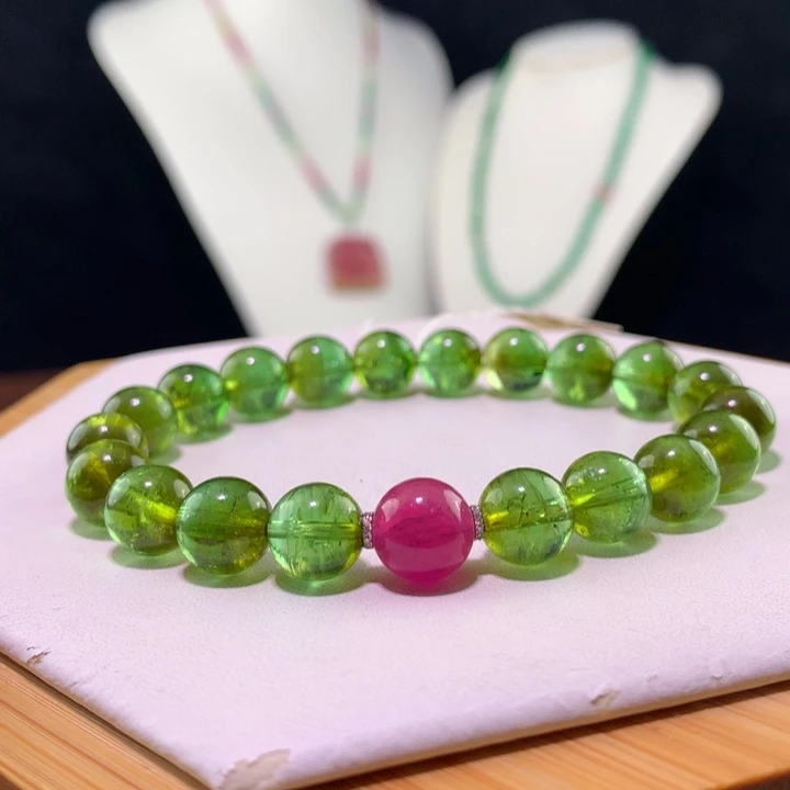 双色碧玺手链未镶嵌