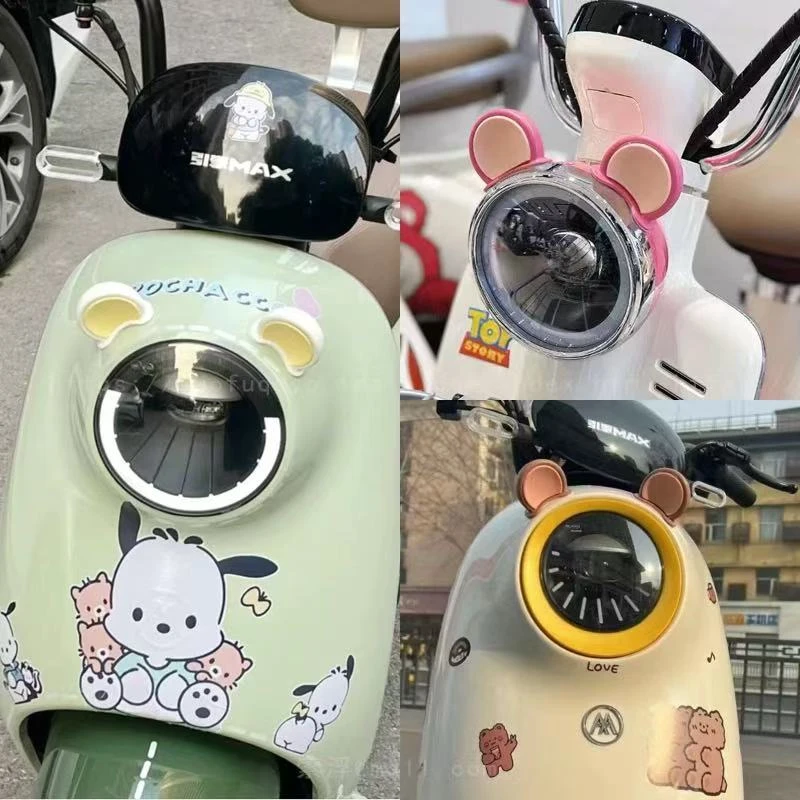 电动车装饰小配件翅膀耳朵装饰品爱玛九号小牛改造diy贴纸蝴蝶结