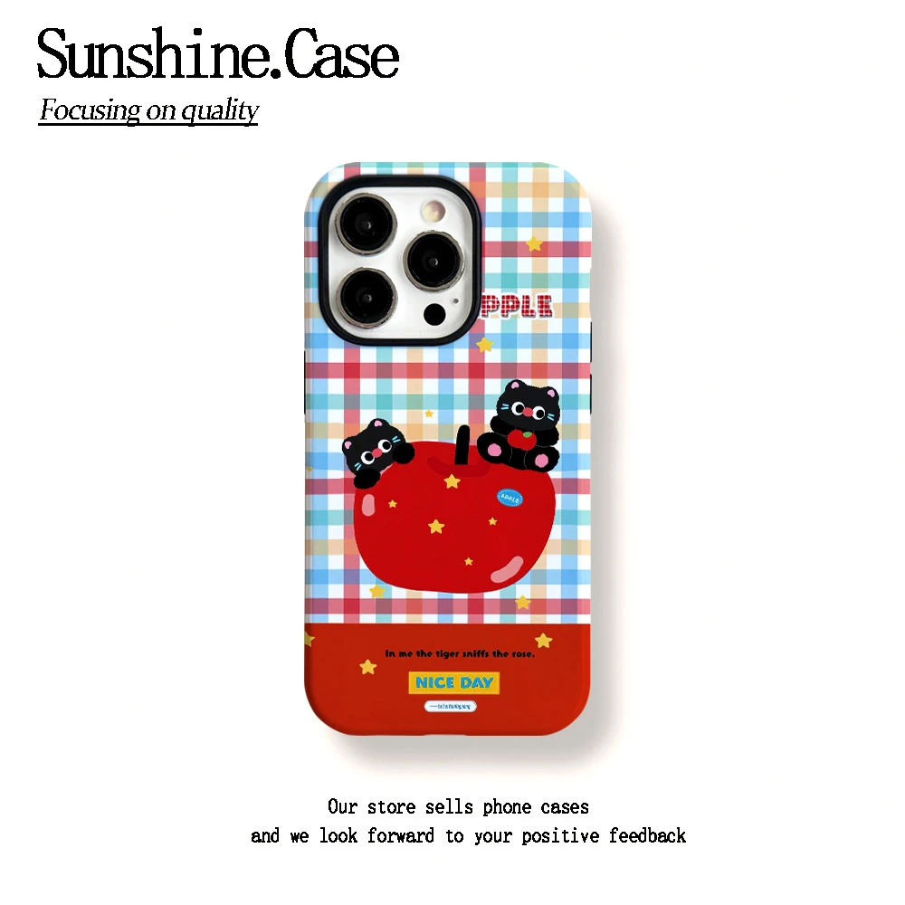 菲林二合一适用苹果华为vivo小米oppo手机壳苹果猫猫15PRO/14