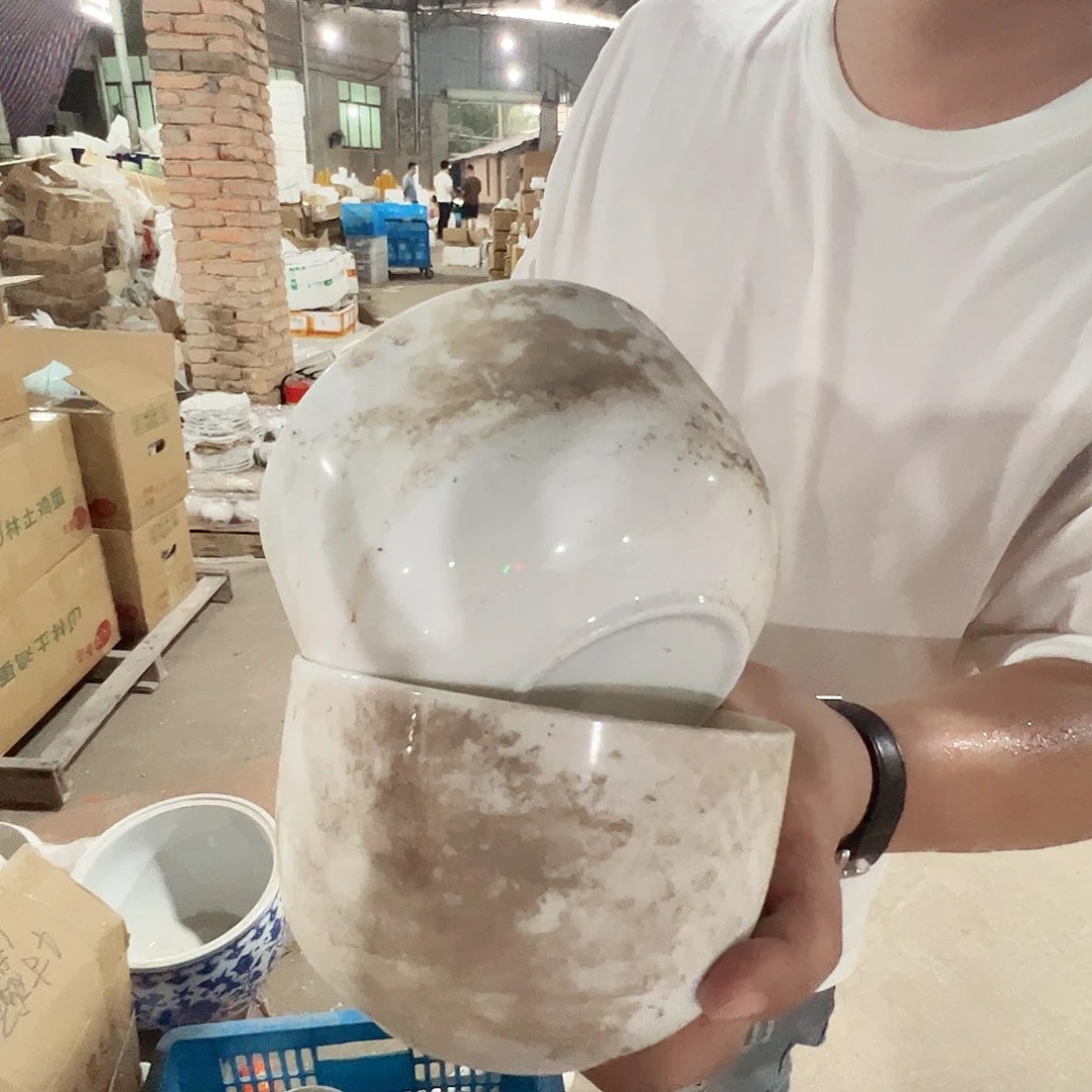 瓷片景德镇陶瓷5寸罗汗面碗2只