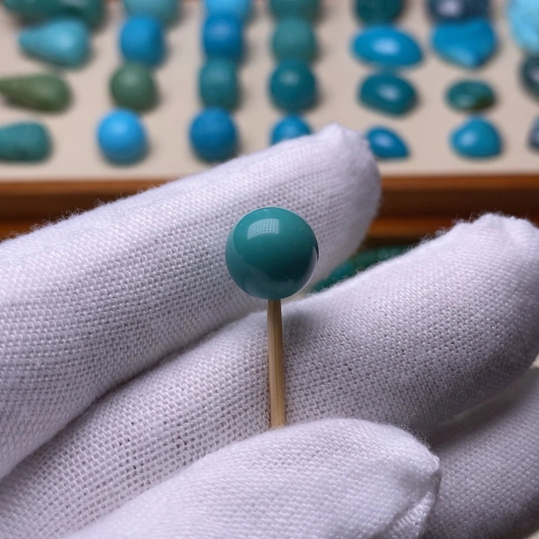 绿松石未镶嵌绿松石圆珠10.5