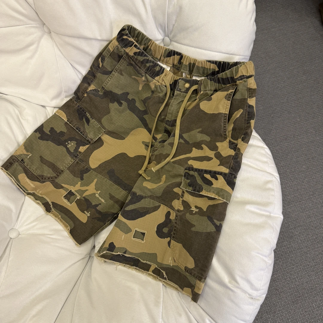 【DG-9202】男女同款宽松百搭重磅水洗工装短裤-HJD