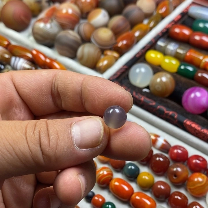未镶嵌玛瑙/玉髓珠宝半成品10珠