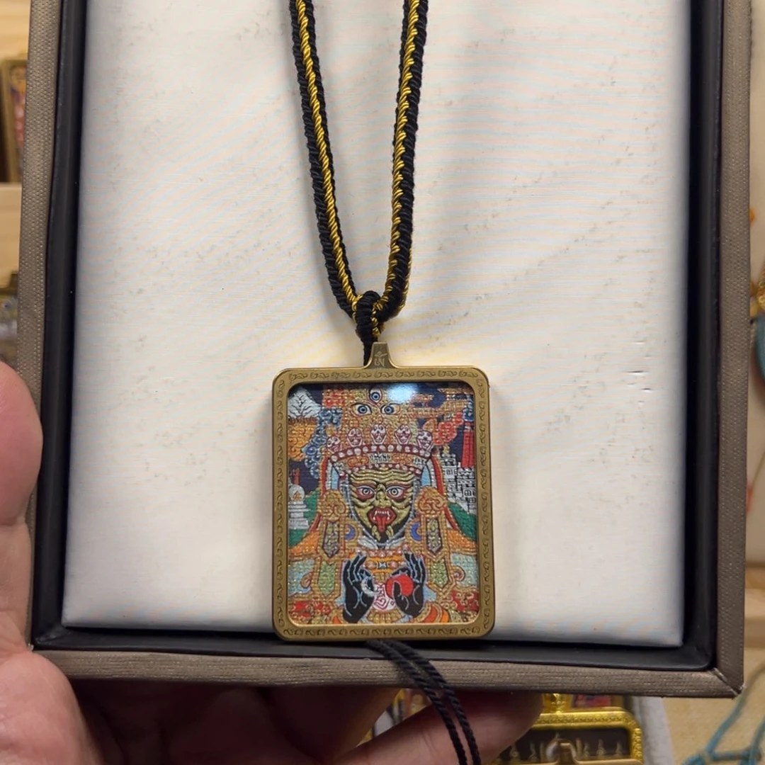 吊坠扎基拉姆单面钛钢唐卡