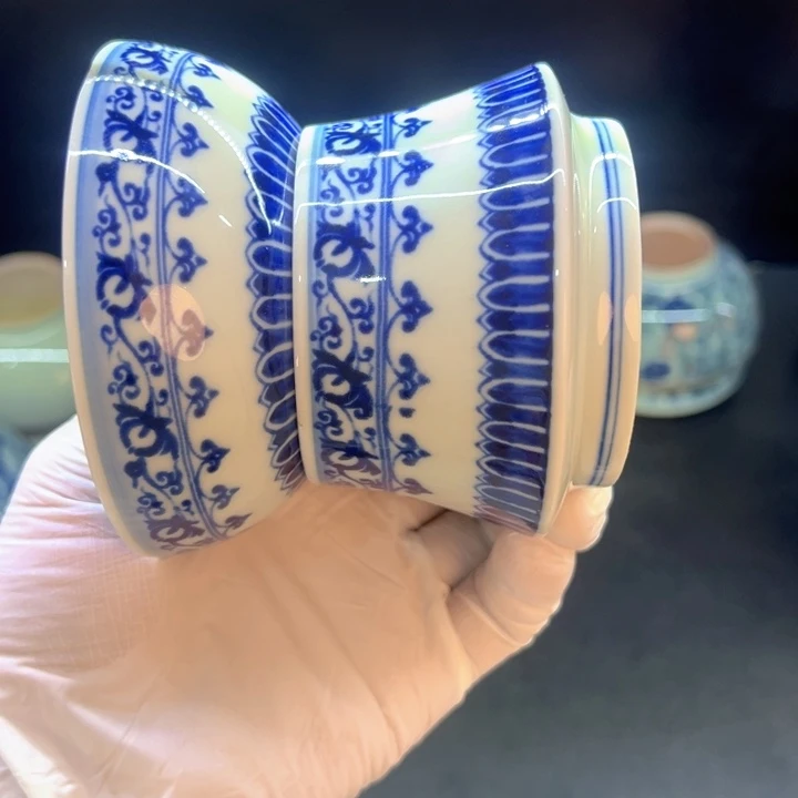 瓷片白青花宝相茶漏qq