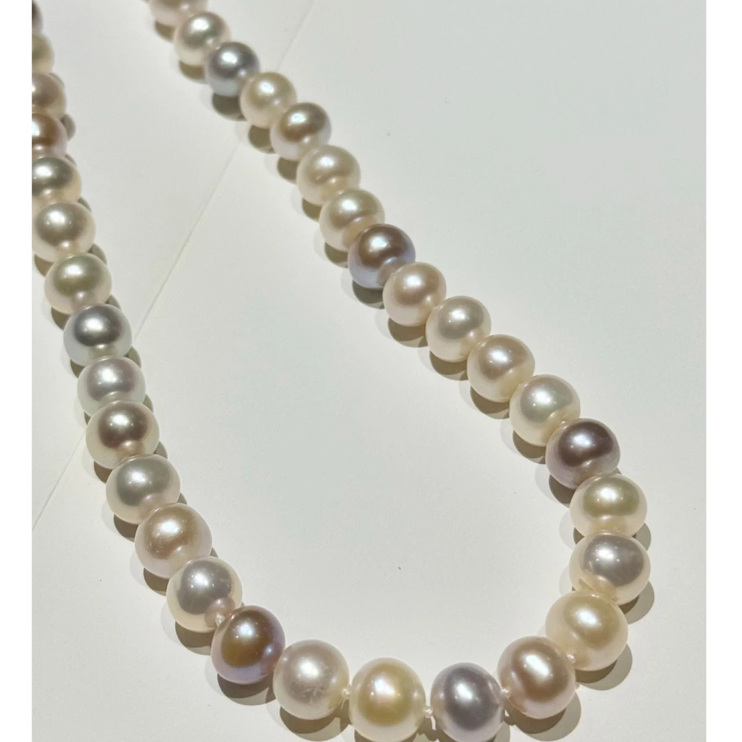 淡水珍珠7-8mm糖果色项链