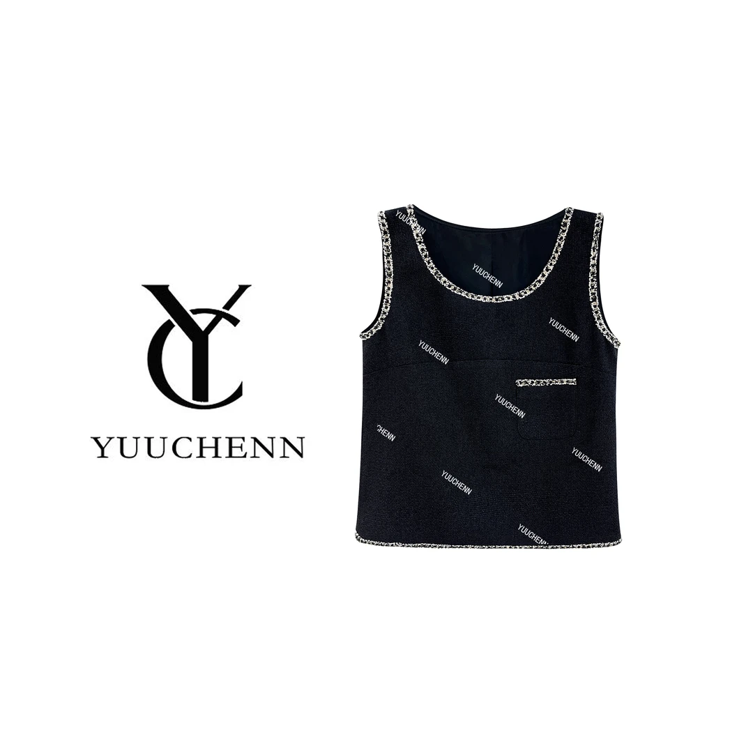 YUUCHENN/26999时尚高级气质穿搭小香风背心蕾丝百搭夏季无袖1