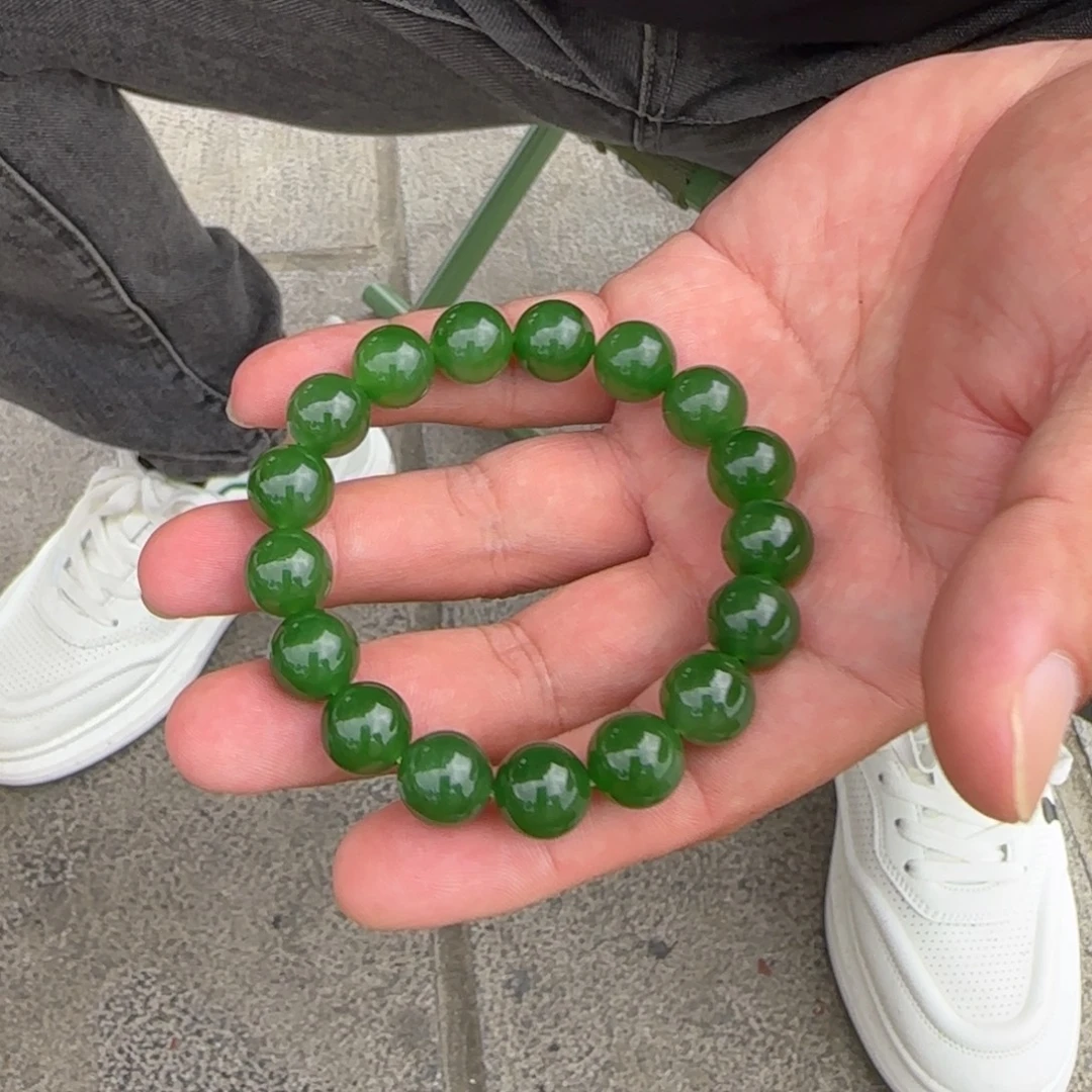 未镶嵌手链和田玉俄碧纯净版色标卡12