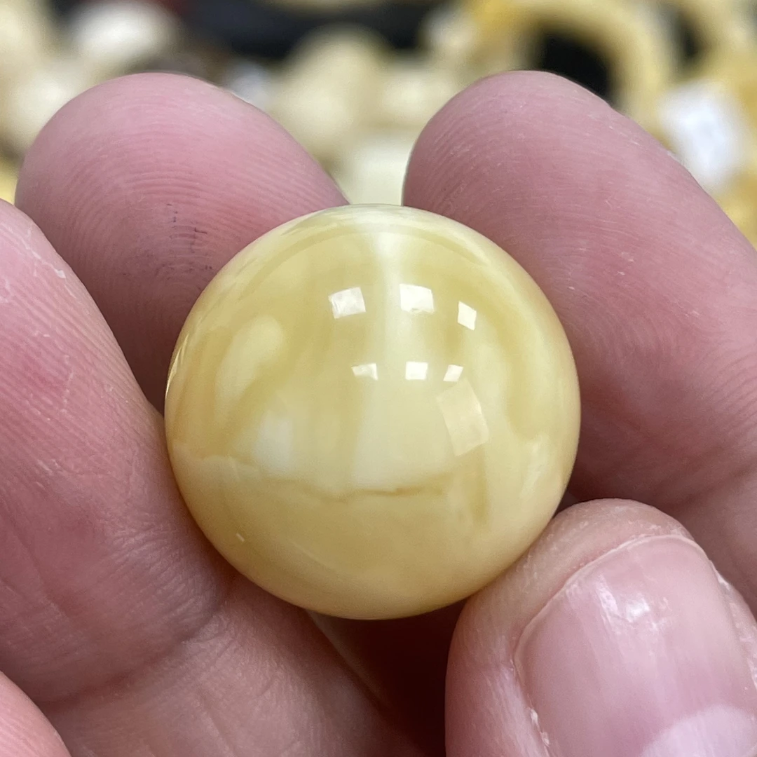 魔梵珠宝｜19.4mm俄料琥珀蜜蜡浓蜡妖花