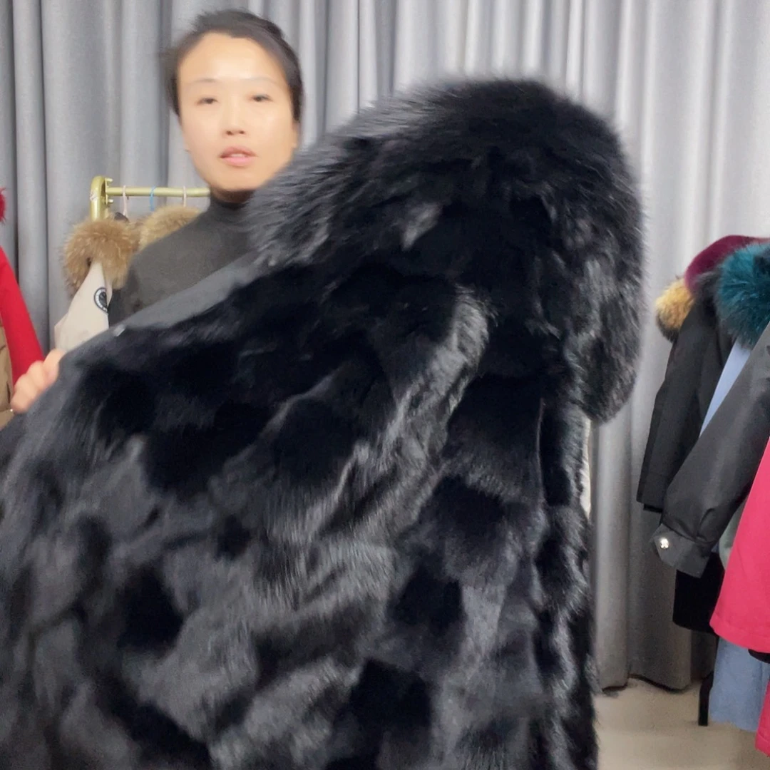狐狸毛加厚保暖外套