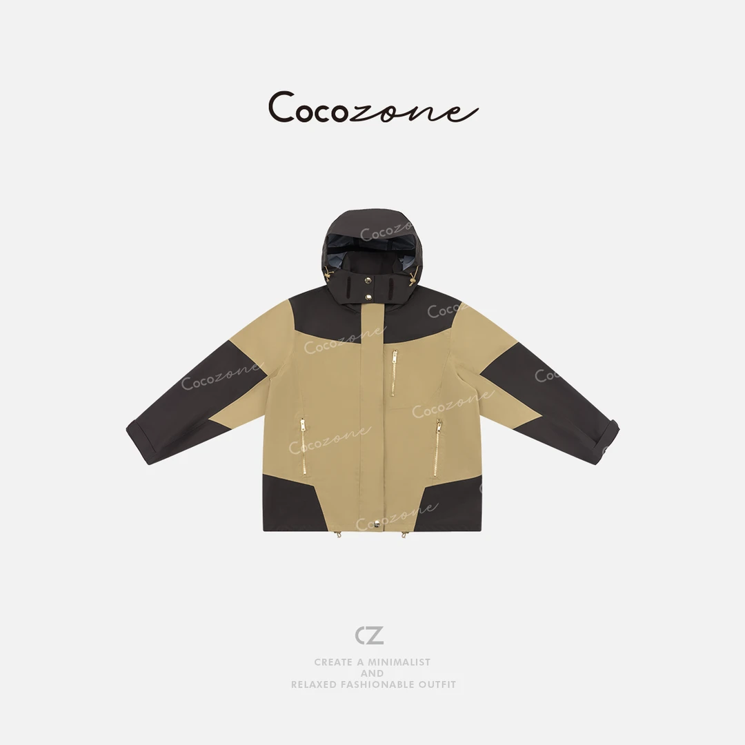 COCO ZONE 刘一一“攀登户外” 复古连帽配四合扣外套 CD1A0948
