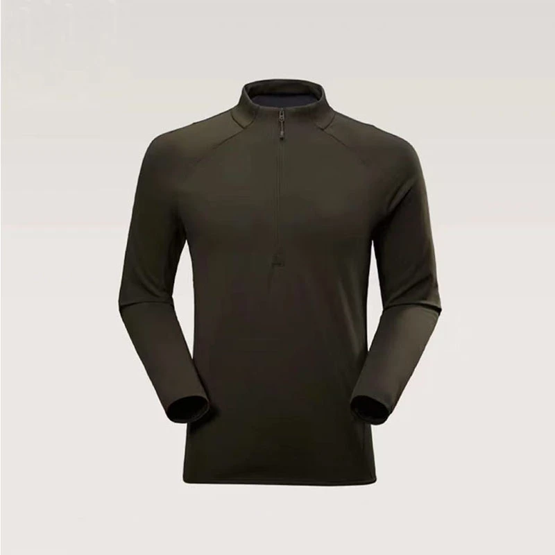 WN【KLA+半拉链-加绒】秋冬男士商务长袖立领弹力卫衣 09