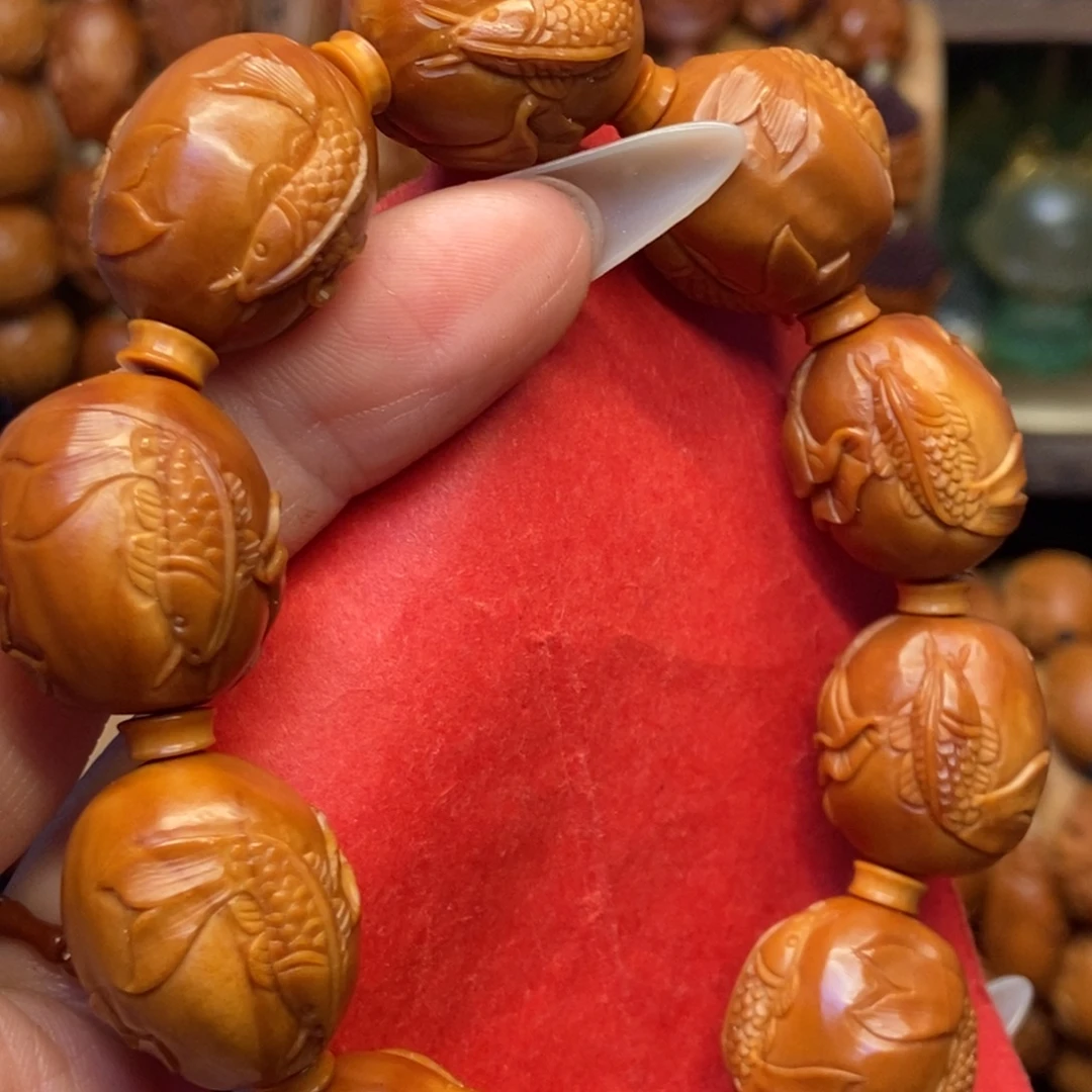 手串/手链橄榄核双鱼戏莲