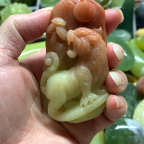 蛇纹石玉未镶嵌手把件