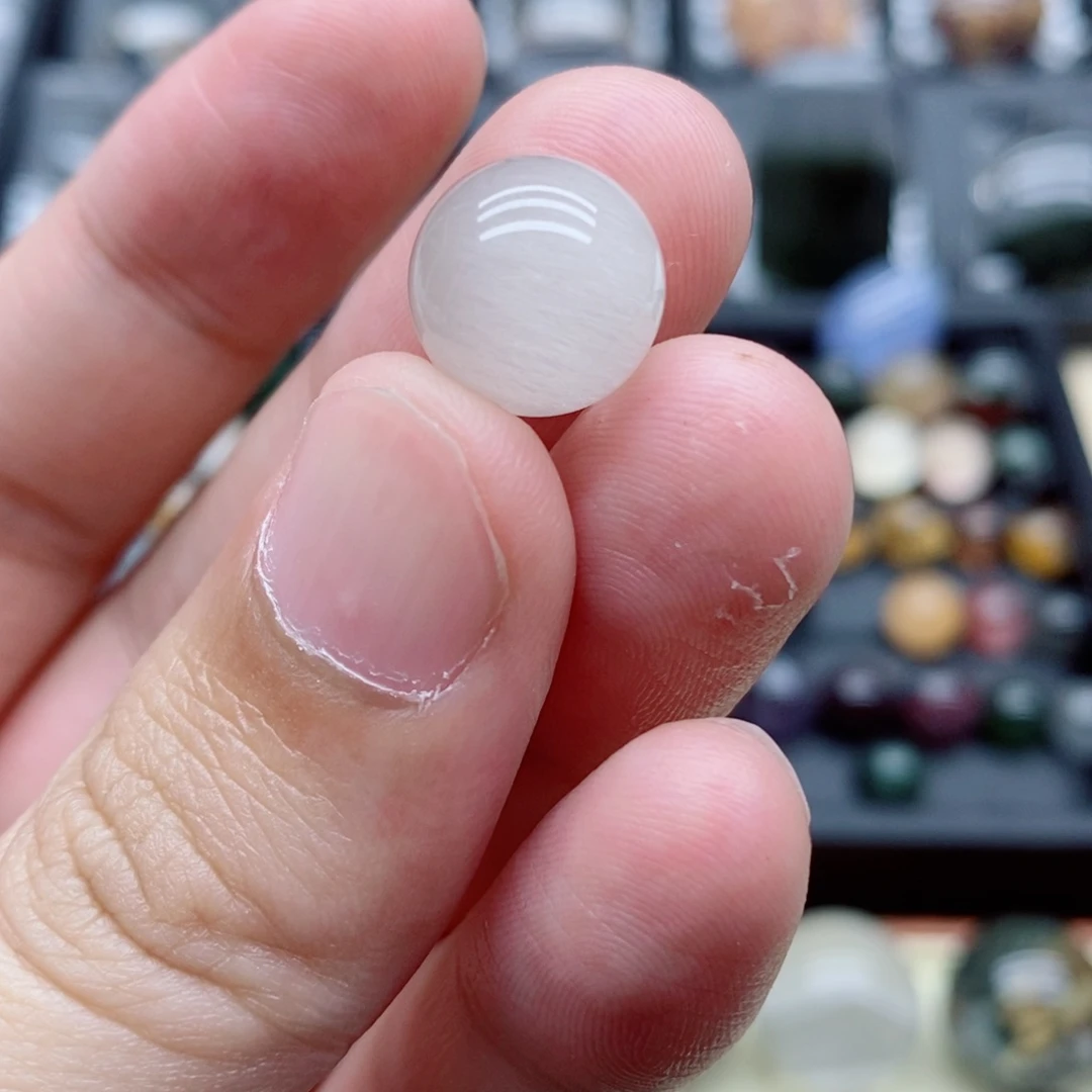 未镶嵌吊坠(不含链)水晶单珠12+白钢丝兔毛