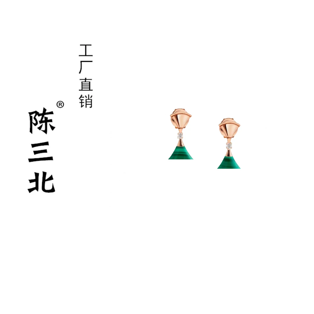 925银耳饰 陈三北 309 高级定制绿裙子耳钉