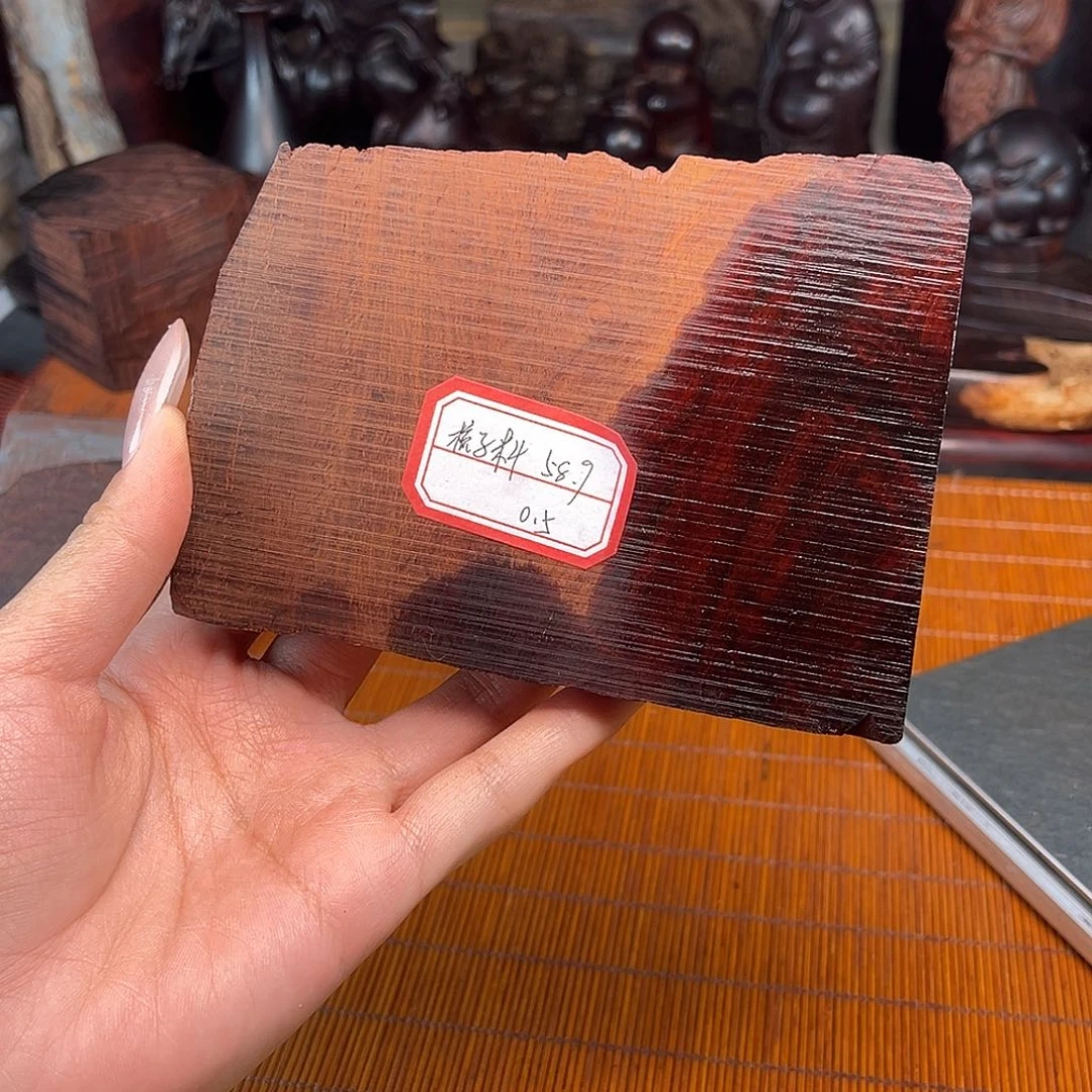 檀香紫檀（小叶紫檀）梳子料水波金星