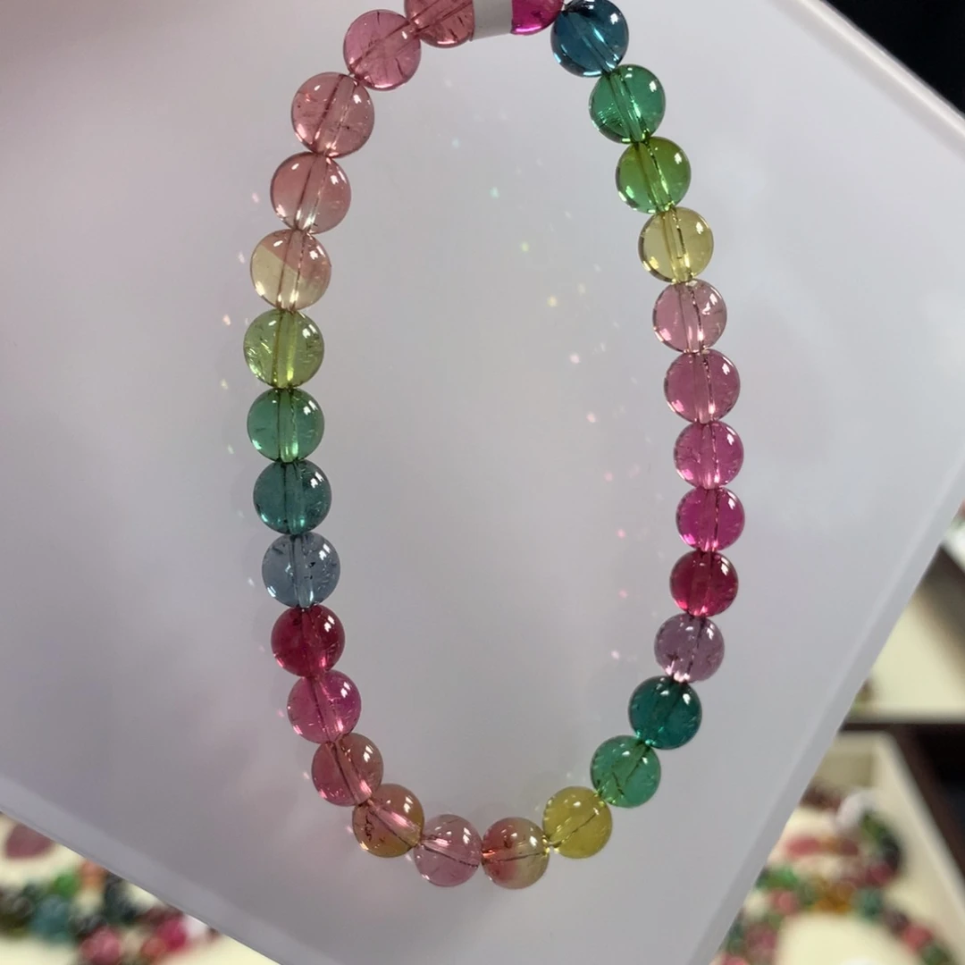 碧玺手链未镶嵌6.3毫米左右