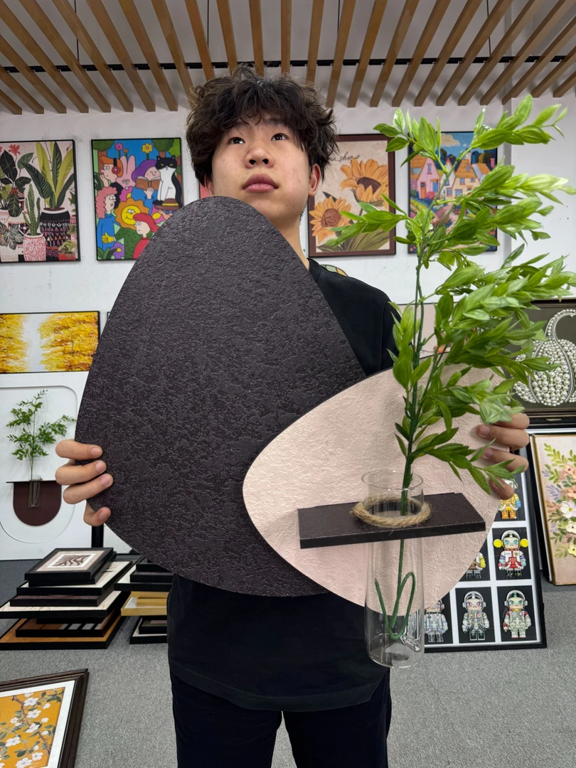 BB水培绿植黑白现代简约餐厅厅装饰画床头简约高级感挂画5050