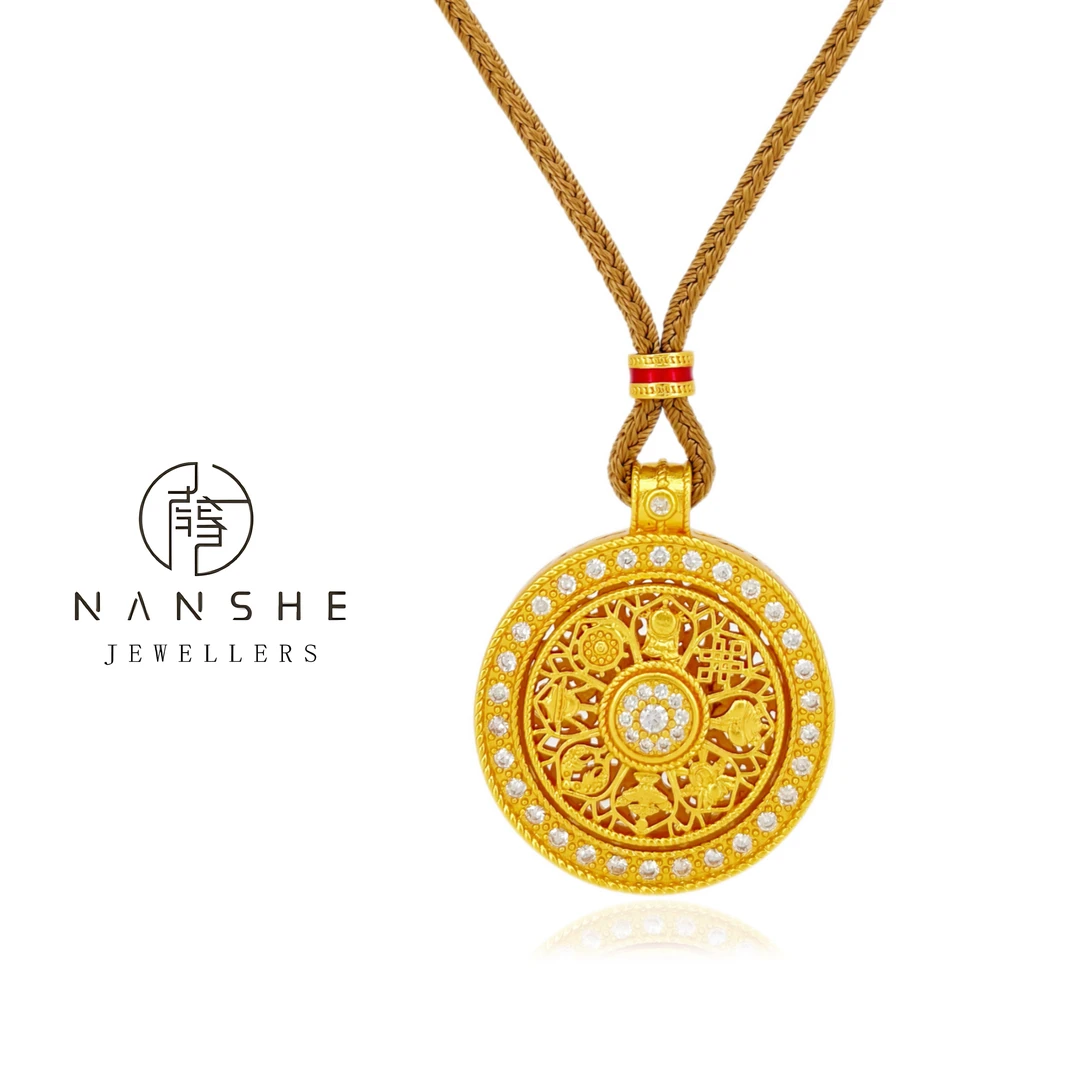 NANSHE/南奢 两款新中式气质八宝罗盘项链法式