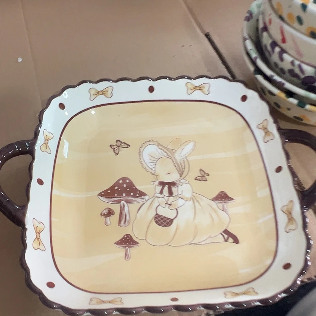 瓷双耳盘1个11111111