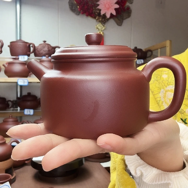 @***好紫砂茶壶徳中点搪微瑕260毫升，底槽清60目