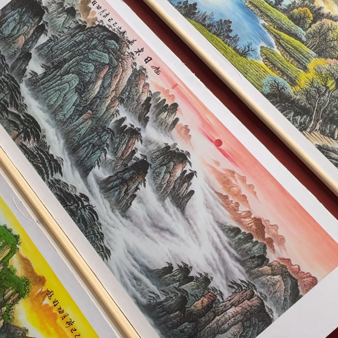 旭日东升小六尺带框