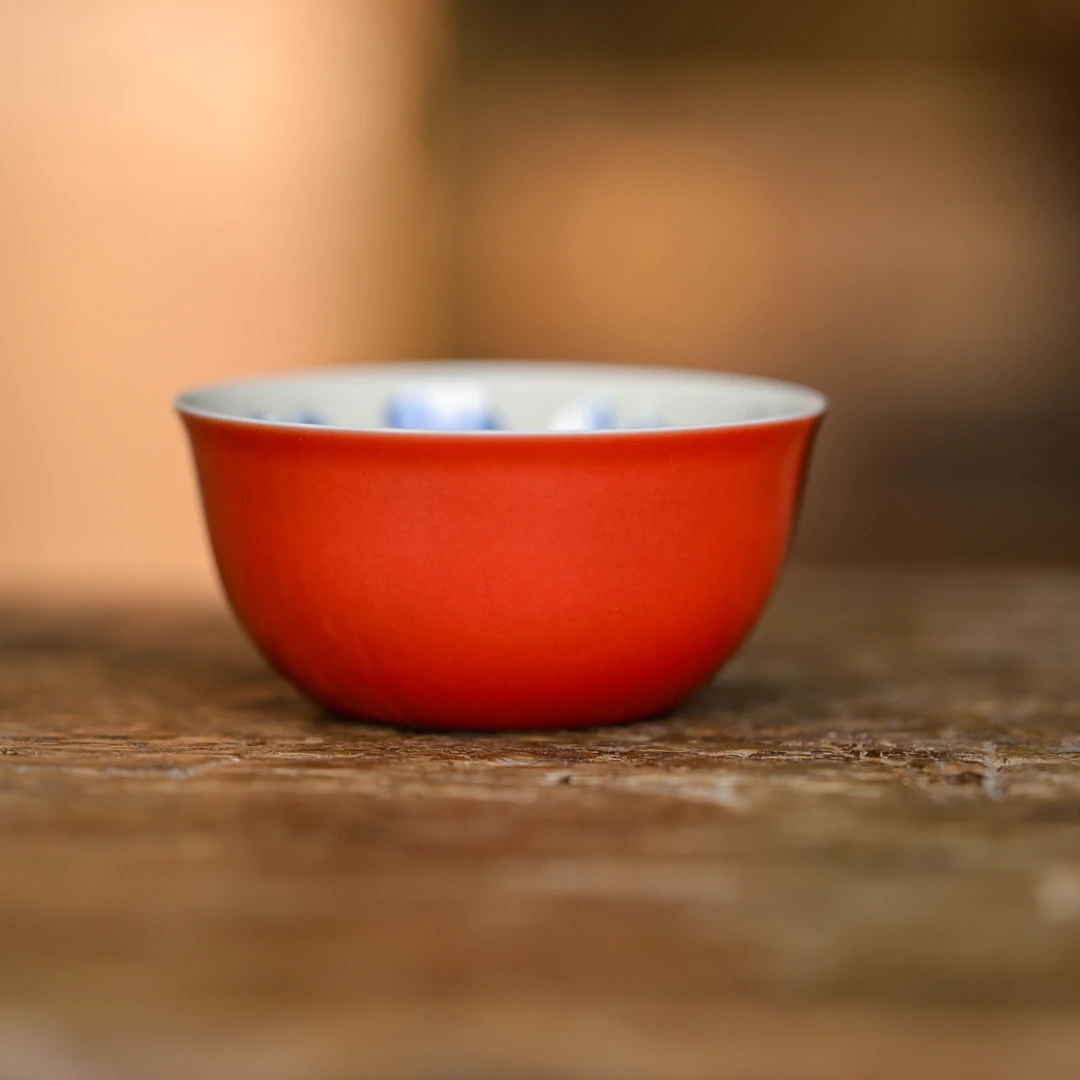 【三山拙垆】内绘蝶恋花杯110ml（YXZ2014）