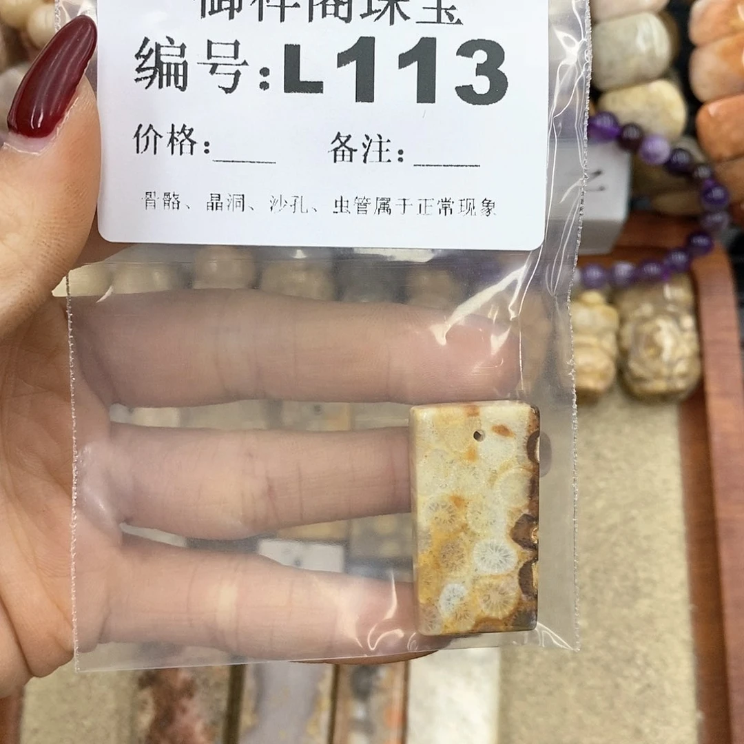 硅化珊瑚（珊瑚玉）n未镶嵌打**浪