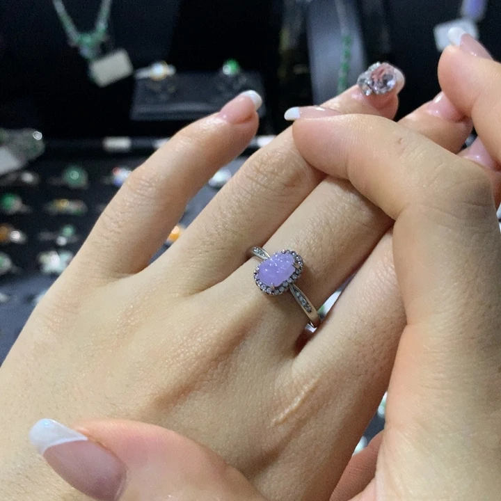 翡翠银S925镶嵌戒指