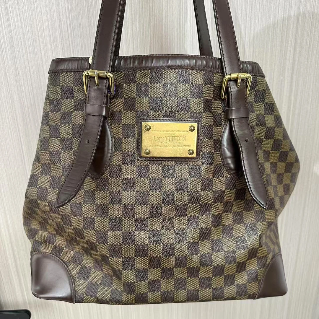 95新 LouisVuitton/路易威登 棕棋盘格托特包/62480
