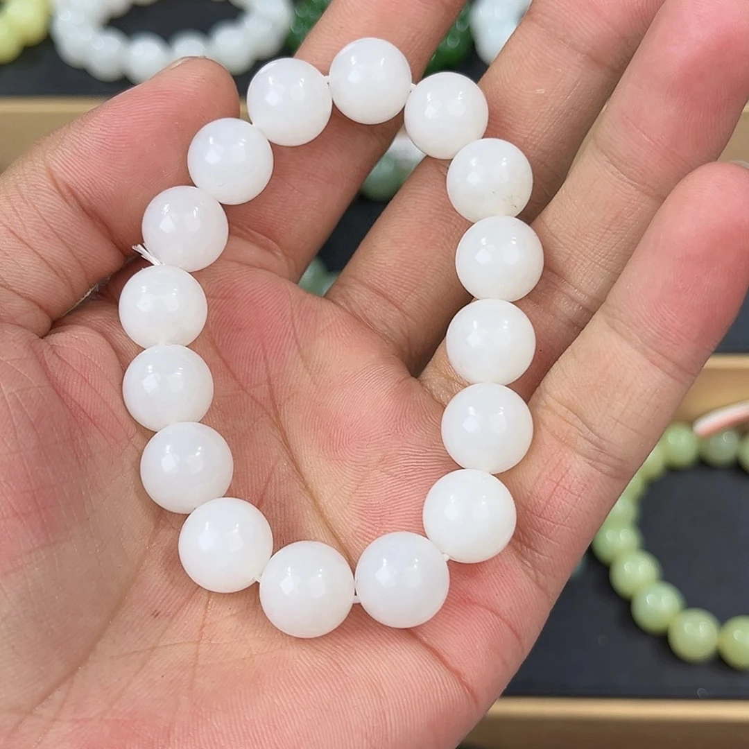 手串未镶嵌和田玉纯天然新疆和田玉且末天泰12mm