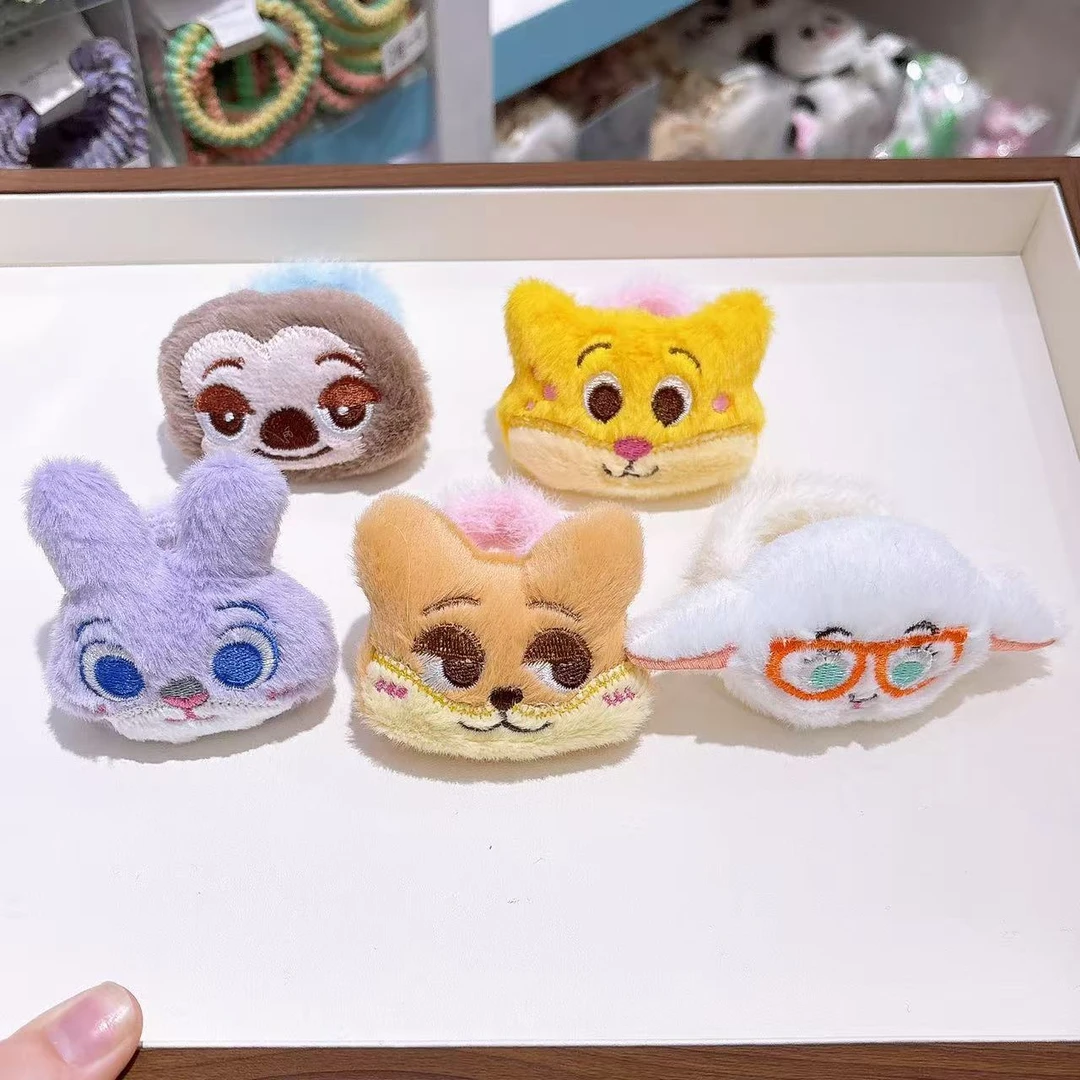 B-1456（满10米飞）d 5个动物玩偶充棉可爱大配件百搭马尾丸子发圈