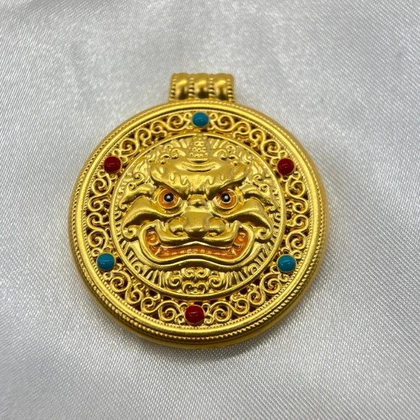 足金饰品/珐琅独角貔貅吊坠/8.15/1B5A1105/h