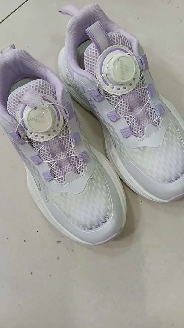 【紫色34码】50012纽扣网鞋夏季简约透气软底