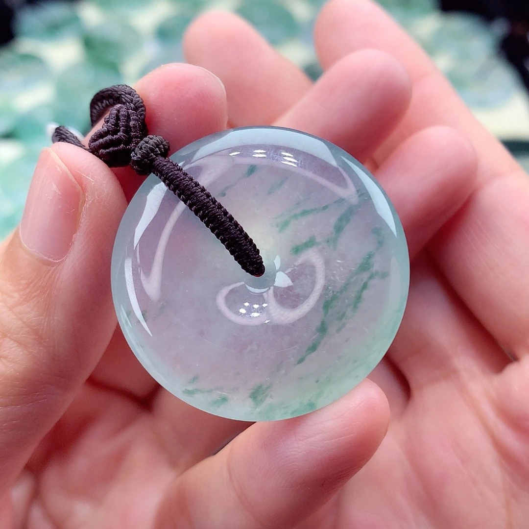 翡翠未镶嵌颈饰编号46-尺寸32/7