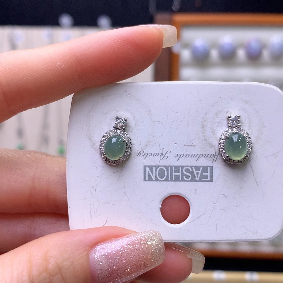 翡翠银S925镶嵌戒指