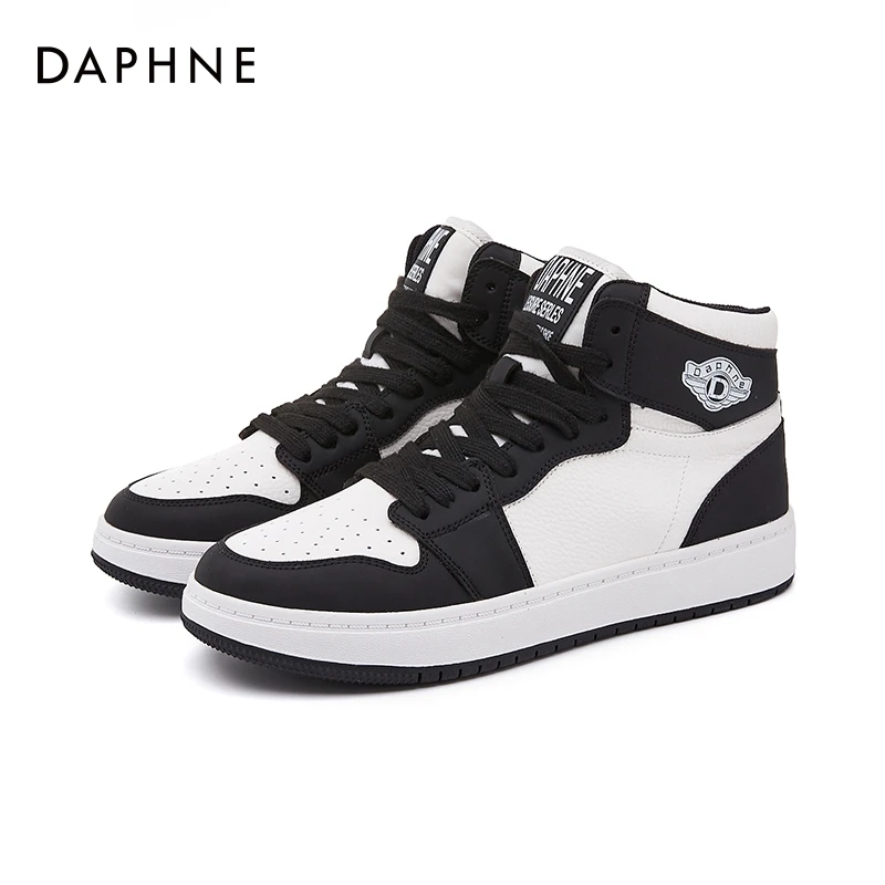 Daphne/达芙妮高帮鞋女2025新款夏季运动板鞋时尚百搭厚底小白鞋