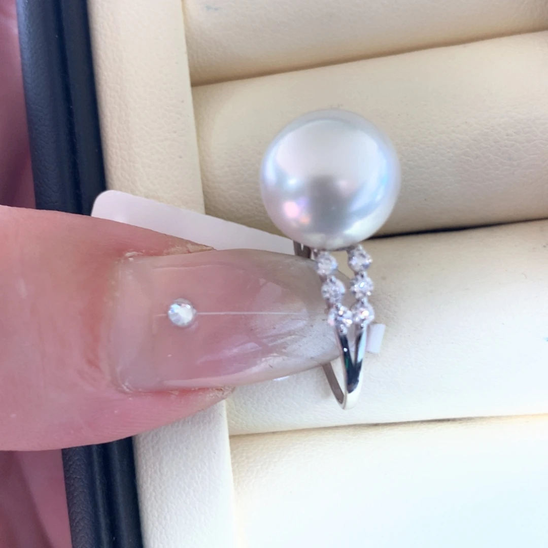 海水珍珠18K金镶嵌戒指