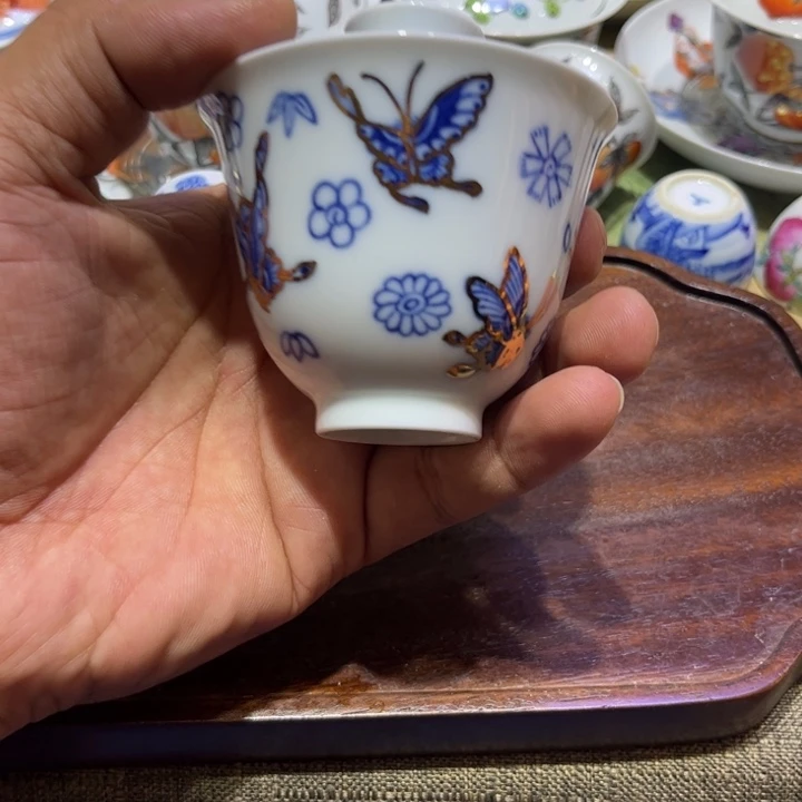 纯手绘精品盖碗杯