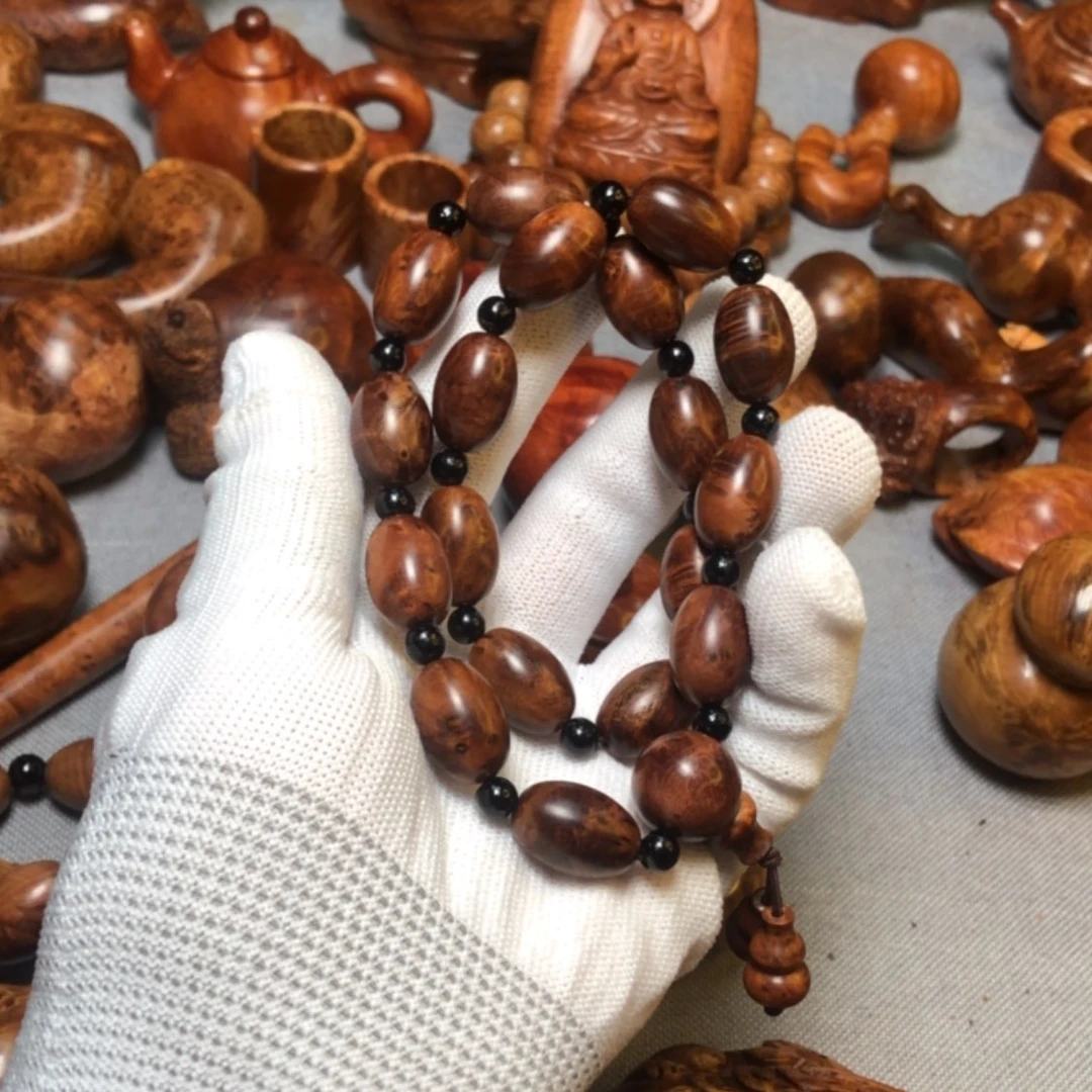 【闪购商品】木麻梨疙瘩火琉璃手把件